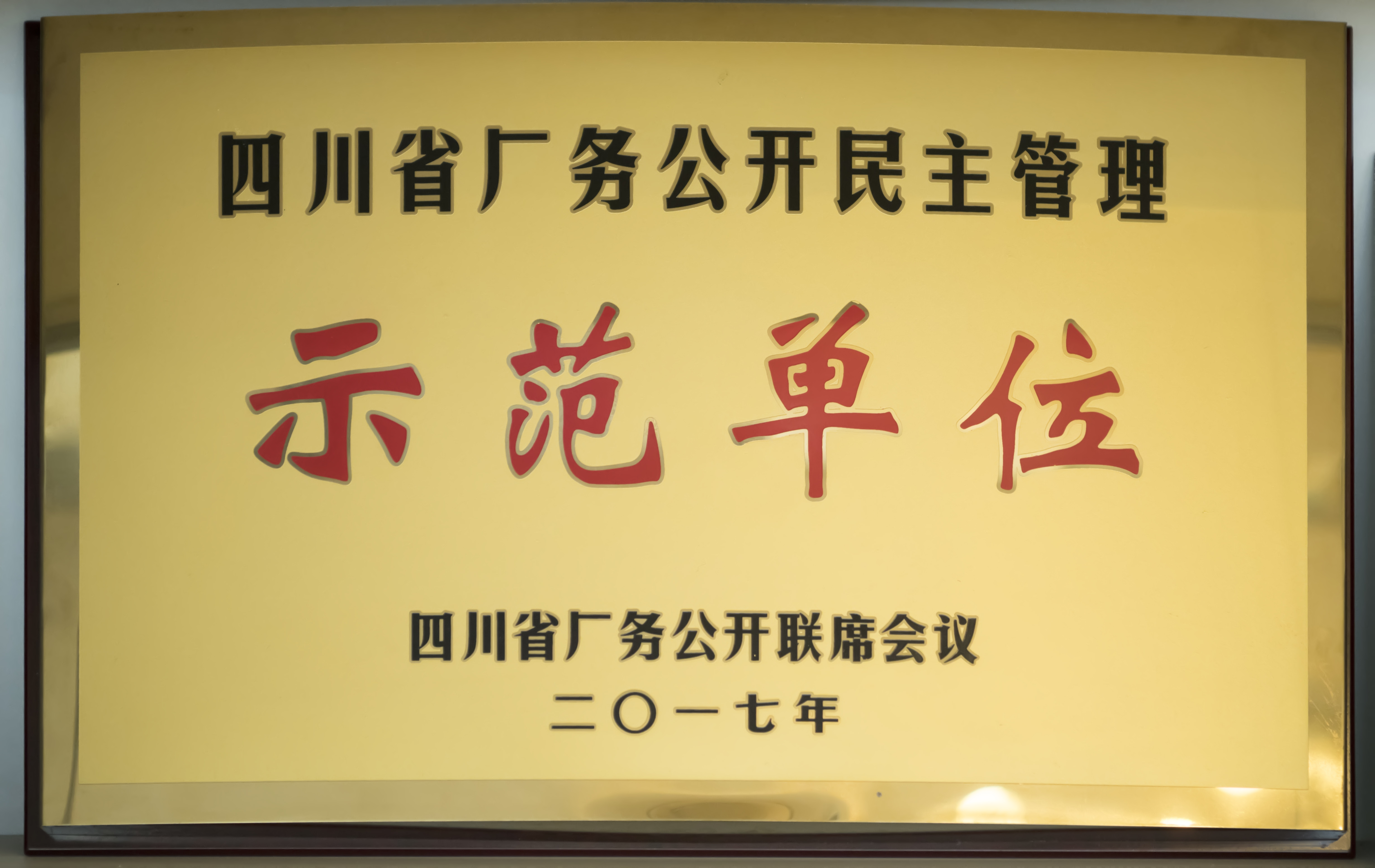 四川省廠務(wù)公開民主管理示范單位